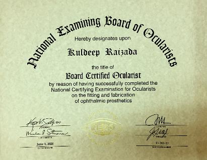 Kuldeep Raizada, Ph D, BCO, BADO